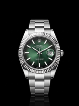 2026 Rolex Datejust 41 126334 Green Ombré Dial Fluted Bezel Oyster Bracelet – New