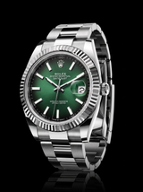 2026 Rolex Datejust 41 126334 Green Ombré Dial Fluted Bezel Oyster Bracelet – New