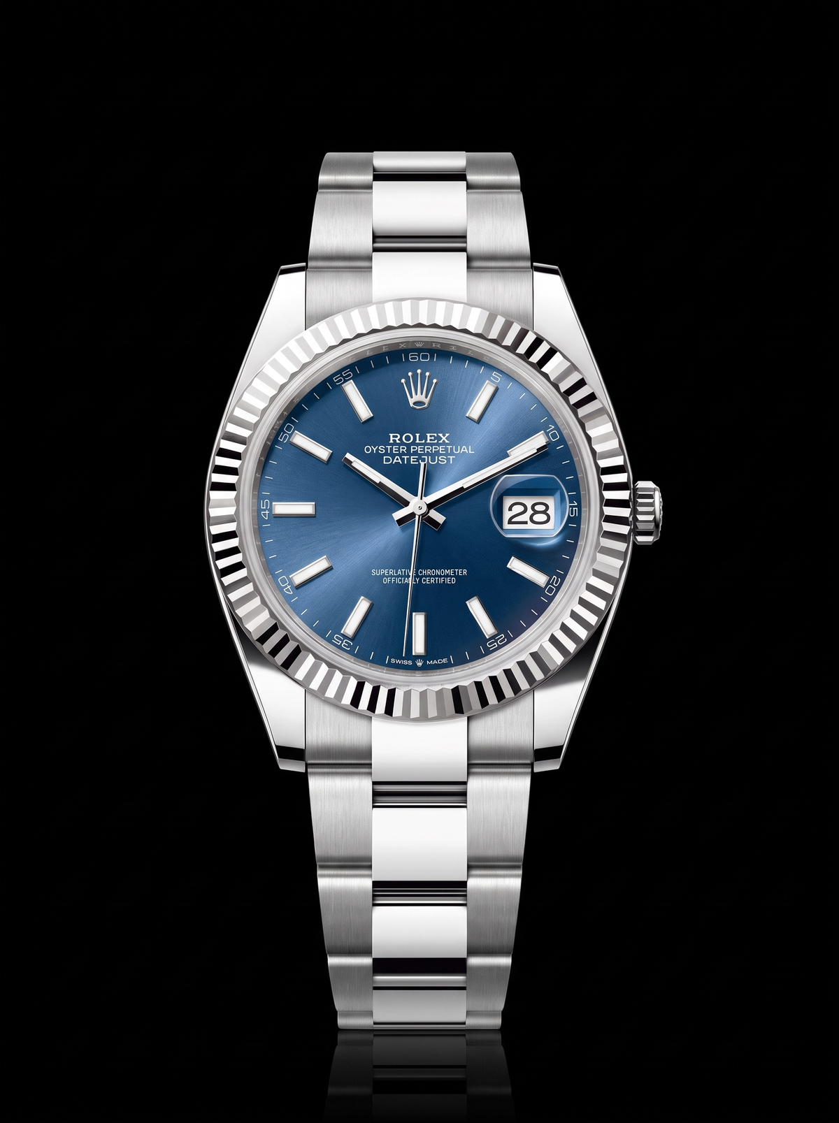 2026 Rolex Datejust 41 126334 Blue Dial Fluted Bezel Oyster Bracelet – New
