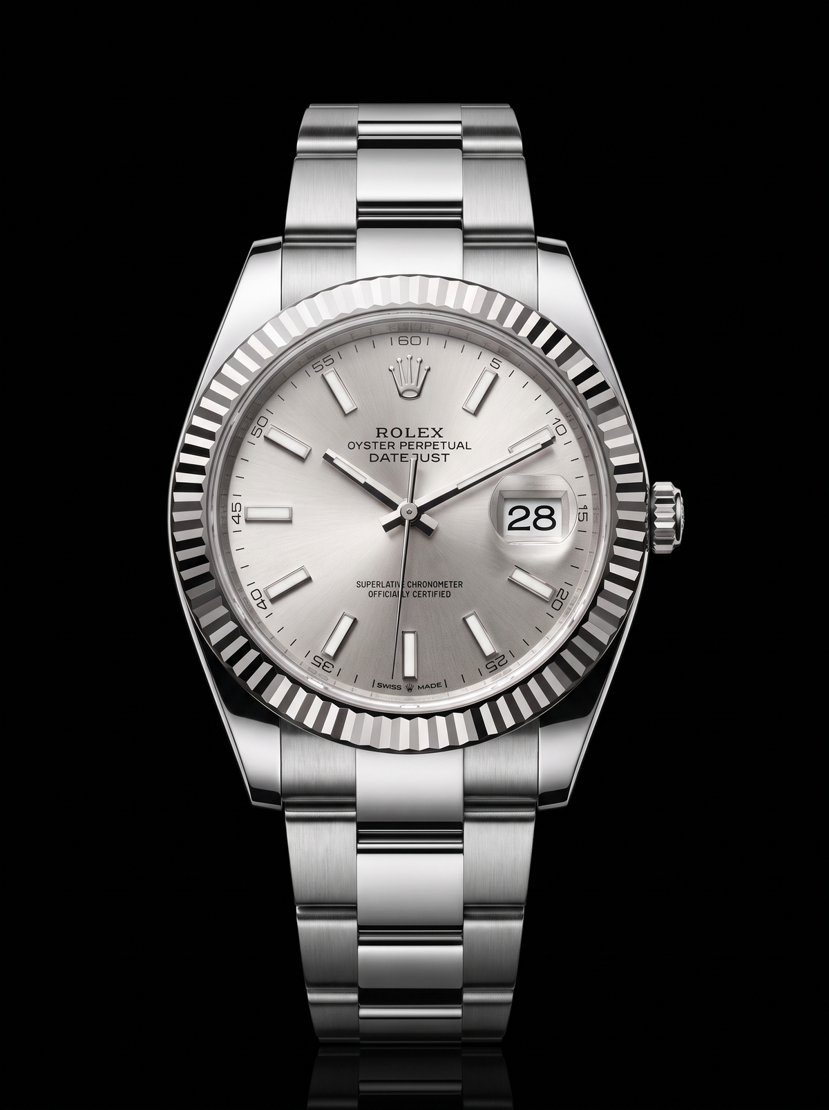 2026 Rolex Datejust 41 126334 Silver Dial Fluted Bezel Oyster Bracelet – New