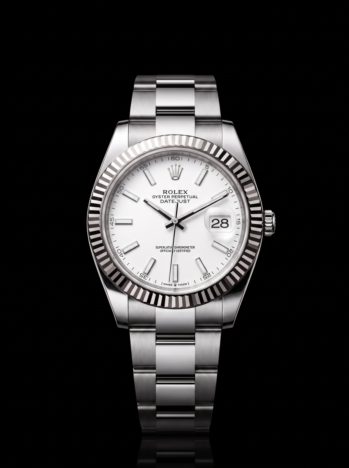 2026 Rolex Datejust 41 126334 White Dial Fluted Bezel Oyster Bracelet – New