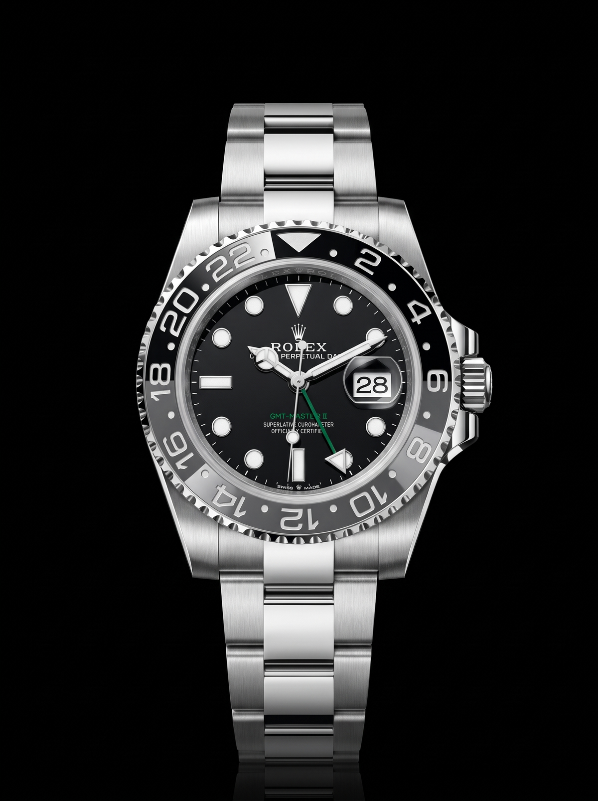 Rolex GMT-Master II "Bruce Wayne" 40mm Black Dial Black and Gray Ceramic Bezel 126710GRNR Oyster – New 2026
