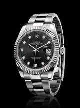 2026 Rolex Datejust 41 126334 Black Diamond Dial Fluted Bezel Oyster Bracelet – New