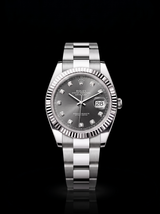 2026 Rolex Datejust 41 126334 Slate Diamond Dial Fluted Bezel Oyster Bracelet – New