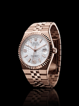 Rolex Land-Dweller 40mm Intense White Honeycomb Dial Everose Gold Flat Jubilee 127335 – New 2026
