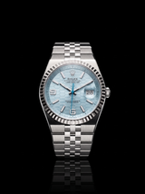 Rolex Land-Dweller 40mm Ice-Blue Honeycomb Dial Platinum Flat Jubilee 127336 – New 2026