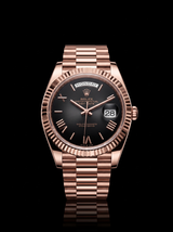Rolex Day-Date 40mm Slate Ombré Roman Dial Everose Gold President 228235 – New 2026