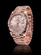 Rolex Day-Date 40mm Sundust Roman Dial Everose Gold President 228235 – New 2026