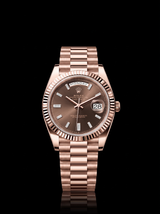Rolex Day-Date 40mm Chocolate Baguette Diamond Dial Everose Gold President 228235 – New 2026
