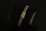14kt Yellow Gold Diamond Cuban Link Bracelet